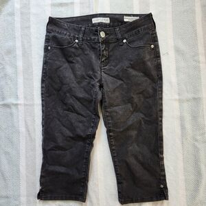 90s/2000s Black Midrise Cropped Capri Pants Jeans